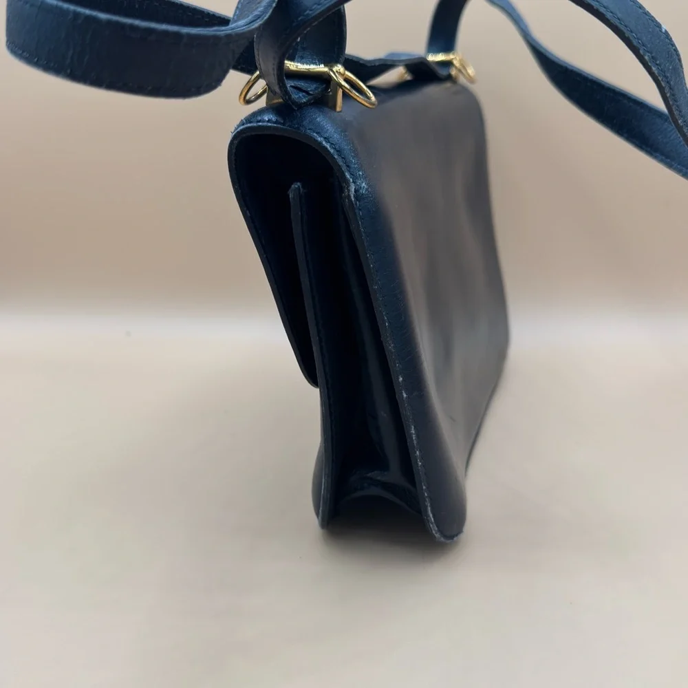 Hérmes Box Dolly Navy Leather Shoulder Bag - Picture 3 of 12